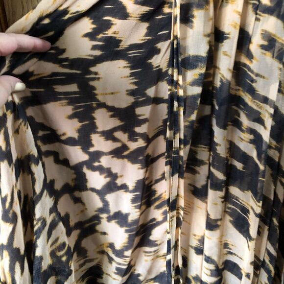 Anthropologie Tracy Reese Leopard Print Silk Ruched Mini Dress Mob Wife - 6 - Picture 6 of 12
